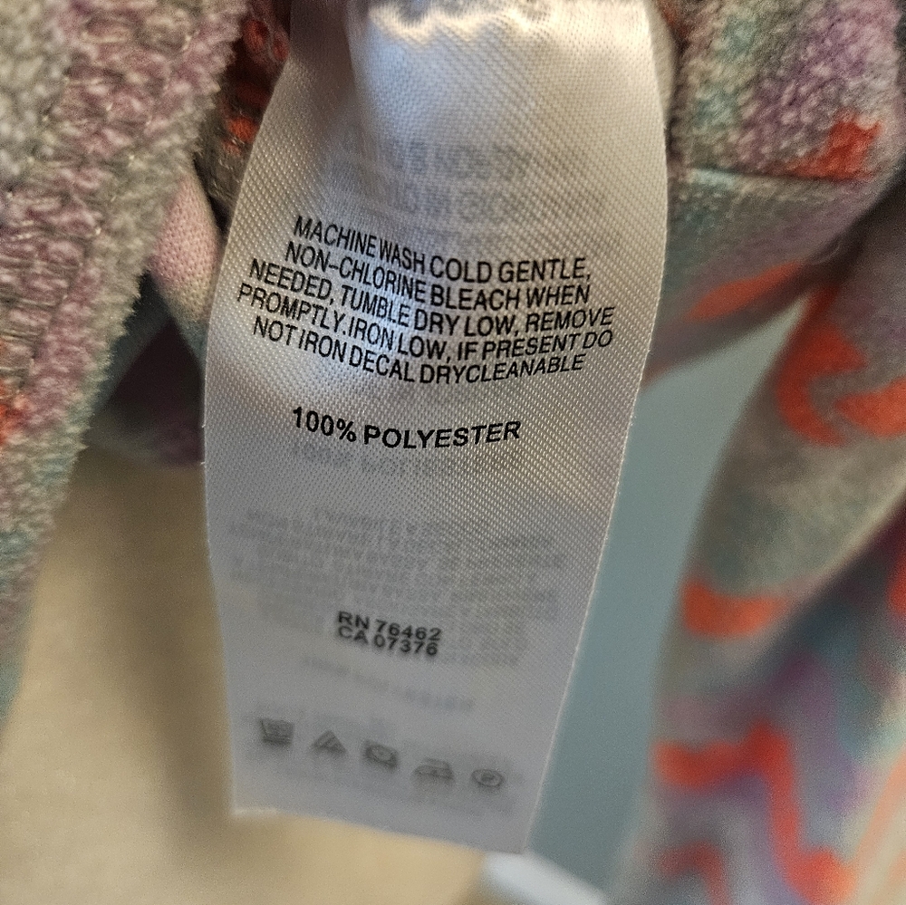 Columbia Gray and Pink Aztec Patterned Pullover Jacket Women's Size Large L - Picture 9 of 11